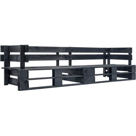 VIDAXL - Panca da Giardino a 2 Posti 165 cm Nera in Acciaio