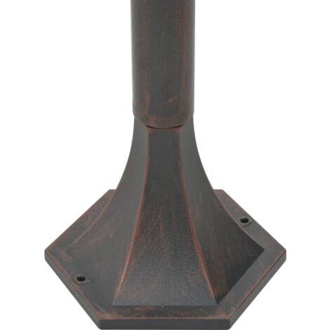 vidaXL Lampioni da Giardino 6pz E27 110 cm Alluminio Bronzo