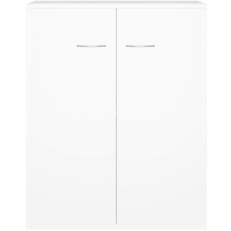 vidaXL Credenza Bianca 60x30x75 cm in Legno Multistrato
