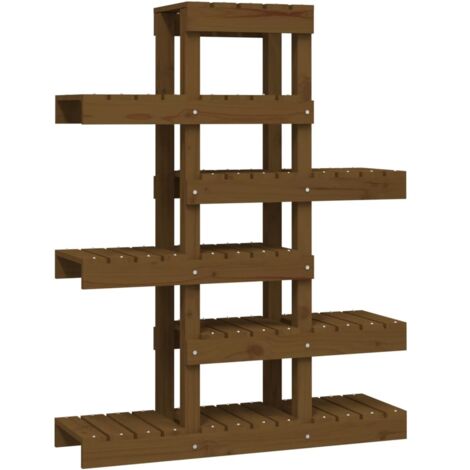 VidaXL Supporti Per Piante 2 Pezzi In Legno Massello Di Mango - Tavolini Decorativi Fatti A Mano, 28x28x59 Cm E 23x23x39 Cm - 2