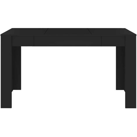 vidaXL Tavolo da Pranzo Nero 140x74,5x76 cm in Legno Multistrato