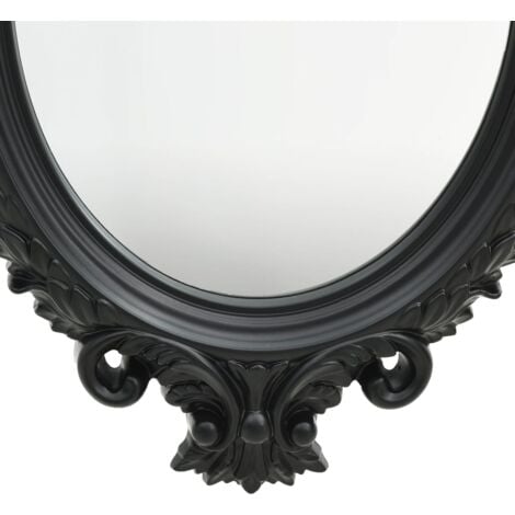 vidaXL Specchio da Parete Stile Castello 56x76 cm Nero