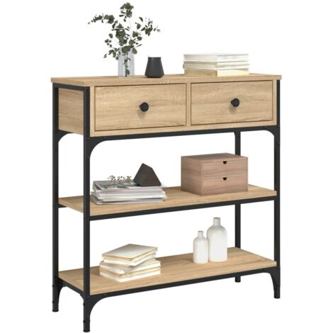 vidaXL Tavolino Consolle Rovere Sonoma 72,5x25x75cm Legno Multistrato