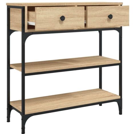 vidaXL Tavolino Consolle Rovere Sonoma 72,5x25x75cm Legno Multistrato