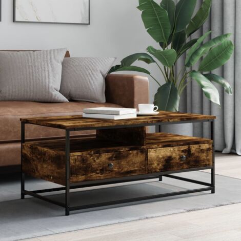 VIDAXL - Tavolino da Salotto Rovere Fumo 102,5x55x44 cm in Truciolato