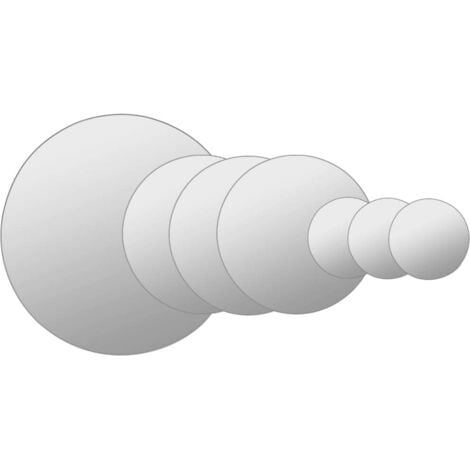 vidaXL Set di Specchi da Parete 7 pz in Vetro Circolare