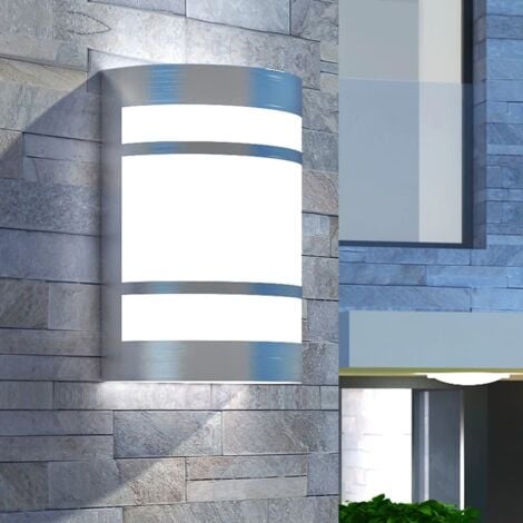vidaXL Luce da parete per esterno in acciaio inox