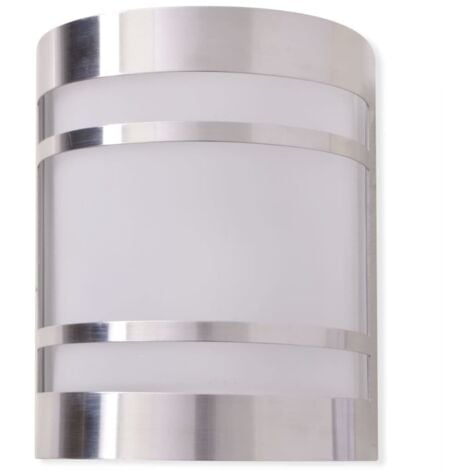 vidaXL Luce da parete per esterno in acciaio inox