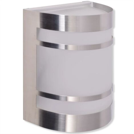 vidaXL Luce da parete per esterno in acciaio inox