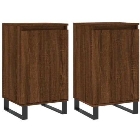 VIDAXL - Credenze 2 pz Rovere Fumo in Legno Multistrato - ePRICE