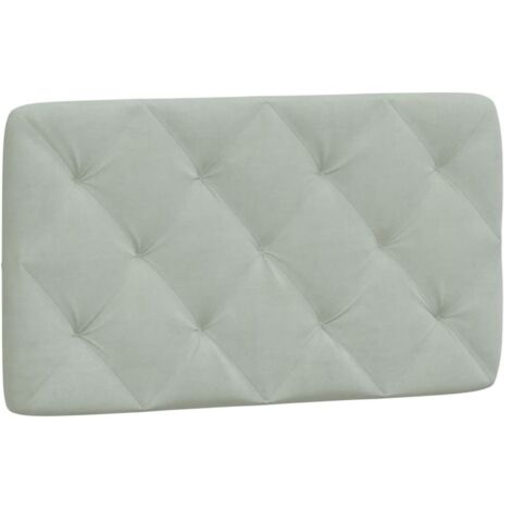 vidaXL Cuscino Testiera Grigio Chiaro 90 cm in Velluto