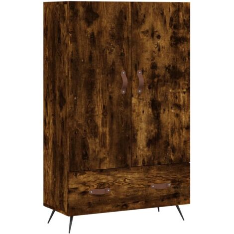 VidaXL Credenza Alta Rovere Sonoma 69,5x31x115 Cm, In Legno Multistrato E Metallo, Con Ante E Ripiani, Mobile Contenitore - 3