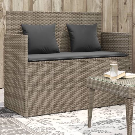 Sedia Reclinabile Da Giardino VidaXL In Polyrattan Grigio – Con Cuscini Inclusi, Telaio In Acciaio, Regolabile