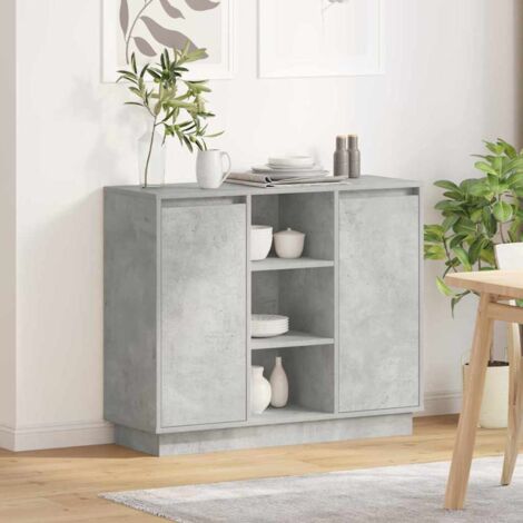 Credenza Grigio Cemento 40x36x110 cm in Legno Multistrato vidaXL
