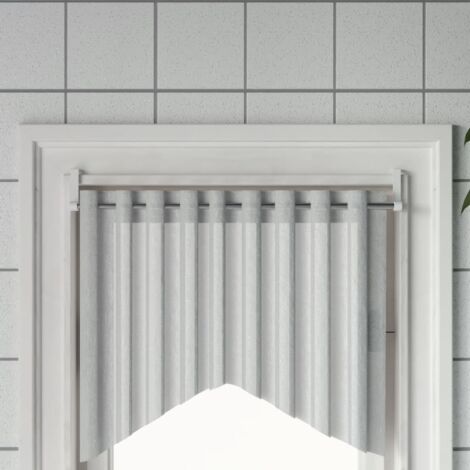 Binario per tende in alluminio 40x10mm, movimento manuale, a parete con SUPPORTI LUNGHI mm 230