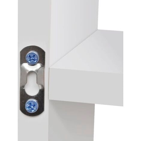 vidaXL Espositore da Parete Galleggiante 8 Scomparti Bianco