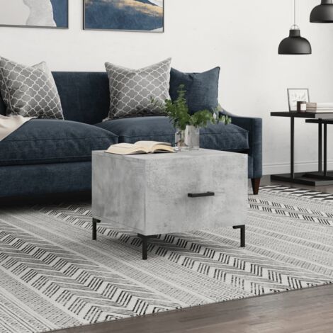 Tavolino Salotto Grigio Cemento 102x55x42 cm Legno Multistrato