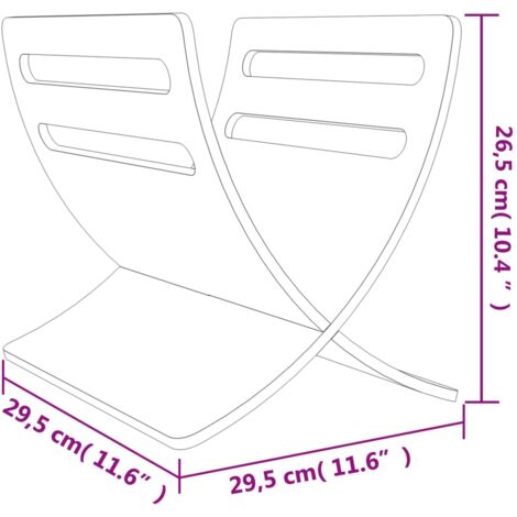 Portariviste Da Pavimento VidaXL - In Compensato Marrone, 29,5x29,5x26,5 Cm - Foto 10