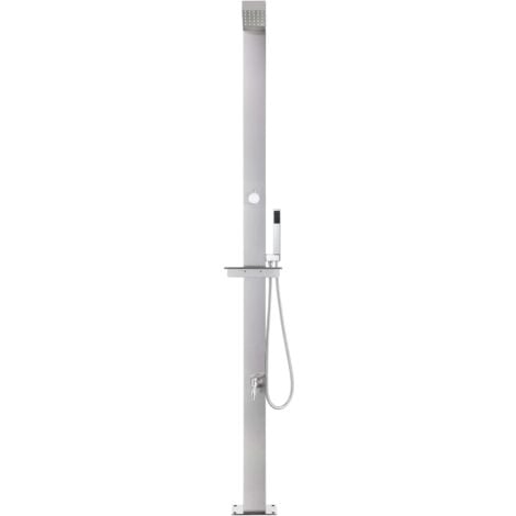 vidaXL Doccia da Giardino 220 cm in Acciaio Inossidabile