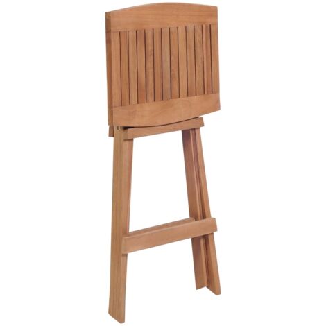 vidaXL Sgabelli da Bar Pieghevoli pz in Legno Massello di Teak