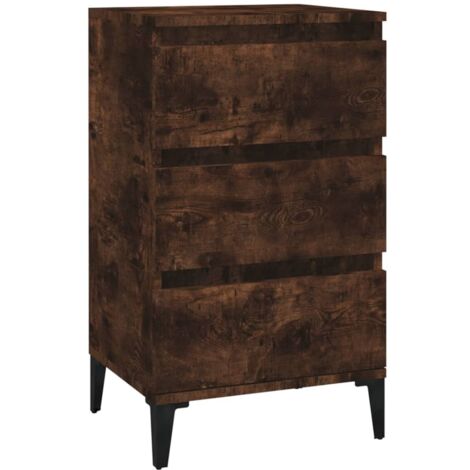 vidaXL Credenza Rovere Fumo 40x35x70 cm in Legno Multistrato