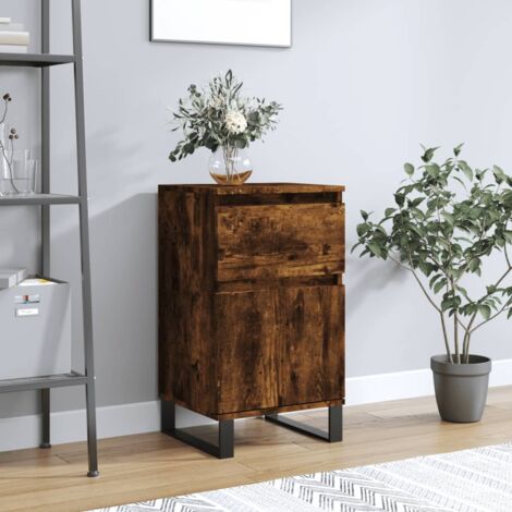 Credenza In Legno Multistrato - Credenza Rovere Fumo 40x35x70 Cm In Legno Multistrato 93497825