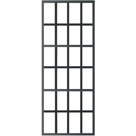 vidaXL Porta Scorrevole in Vetro ESG e Alluminio 76x205 cm Nera