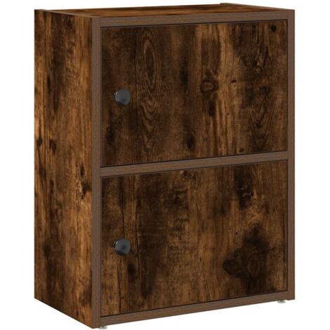 vidaXL Libreria rovere fumo 40x33x70 5cm Legno Multistrato e Acciaio