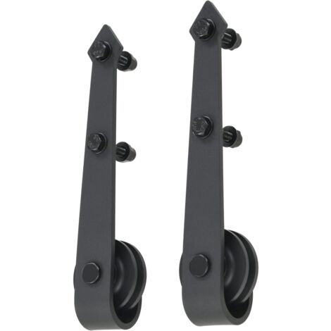 vidaXL Kit di Binari per Porte Scorrevoli SKIEN 200 cm Acciaio Nero