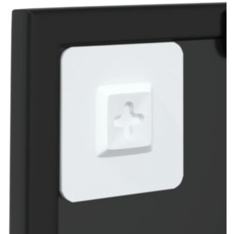 vidaXL Specchio da Parete Nero 40x40 cm in Metallo