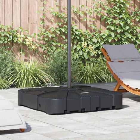 VidaXL Ombrellone Doppia Testa Nero 316x145 Cm – Con Base A Sacco Sabbia - 5