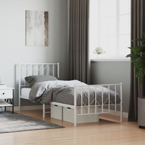 Testiera in Metallo Bianco 160 cm 353719