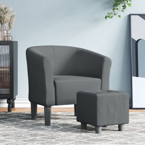Poltrona Uovo Girevole 360° Grigio Scuro | 63x73x90 Cm | Rivestita In Tessuto Morbido