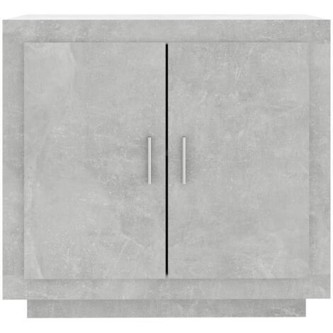 Credenza VidaXL In Truciolato - Grigio Calcestruzzo 60x30x75 Cm, 2 Ante - Foto 4