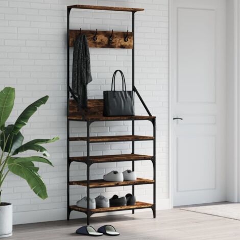 2045716 PANCA PORTA Scarpe Rovere Fumo 102x32x47cm in Legno Multistrato