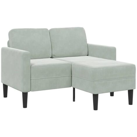 Divano A L Con Chaise Longue In Tessuto Blu – VidaXL, Struttura In Legno, 186x136x79 Cm