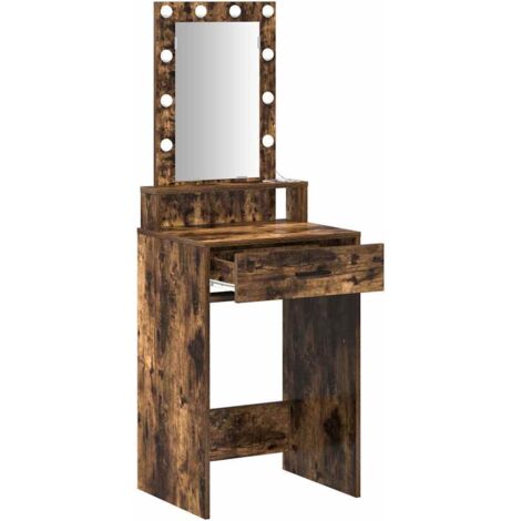 vidaXL Tavolo da Trucco rovere artigianale 50 x 41 x 135 cm