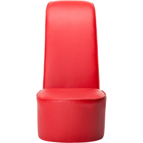 vidaXL Poltrona a Forma di Scarpa con Tacco Alto in Similpelle Rossa