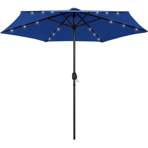 VIDAXL - Ombrellone da Esterni con LED e Palo in Metallo 400 cm Talpa