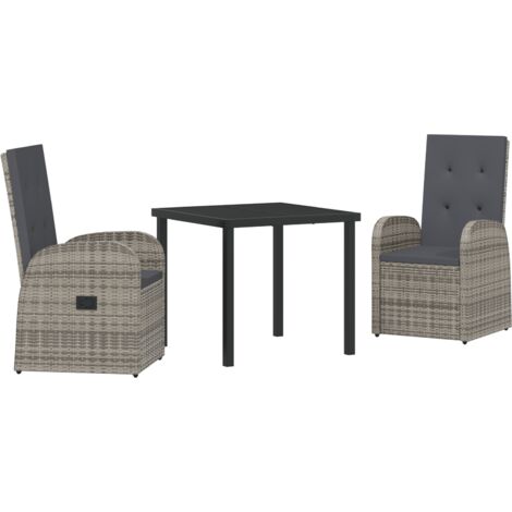 VidaXL Set 2 Sedie Reclinabili Da Giardino In Legno Teak - Pieghevoli Con 7 Posizioni, 57x71.5x100cm