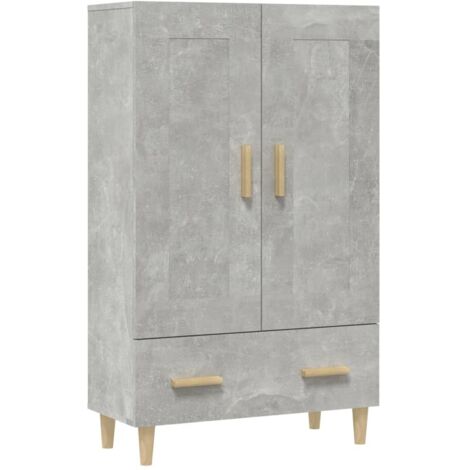 VidaXL Credenza Grigio Cemento 80x35x76 Cm | Armadio Da Corridoio E Cucina In Legno Multistrato | Buffet Con Piano Robusto Per Soggiorno E Ingresso
