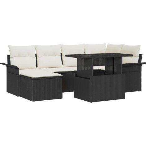 Maison Exclusive - Set Divani Da Giardino 6 Pz Con Cuscini Crema In Legno Acacia 88169487
