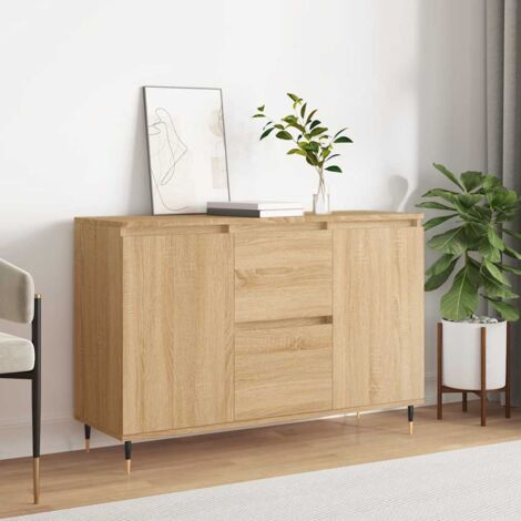 VidaXL Credenza In Legno Multistrato Rovere Sonoma – 60x35x70 Cm, Con Gambe In Ferro, Stabile E Versatile