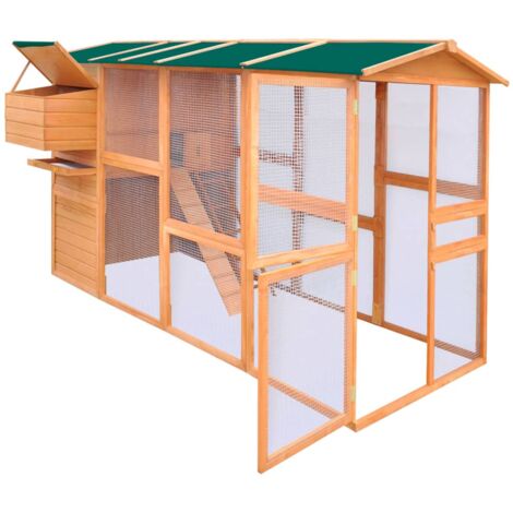 vidaXL Pollaio in Legno 295x163x170 cm