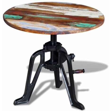 VidaXL Tavolino In Legno Massello Di Abete Rosso, Effetto Bruciato, Dimensioni 49x49x50 Cm, Piano Spesso 2,5 Cm, Portata 110 Kg