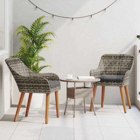 Poltrona Giardino VidaXL In Polyratten E Legno Eucalipto Con Cuscini - Modulabile E Confortevole