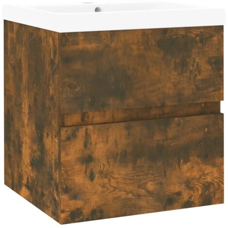 Mobiletto Da Bagno VidaXL In Rovere Artigianale, 32x34x90 Cm, 2 Vani, Porta 1 Anta, Rettangolare, Finitura Opaca, Per Interni