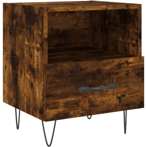 Comodino Rovere Marrone 40x30x30 cm Legno Multistrato