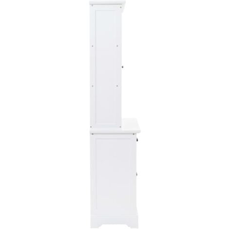 vidaXL Credenza con Alzata 4 Ante in MDF e Legno di Pino 80x40x180 cm