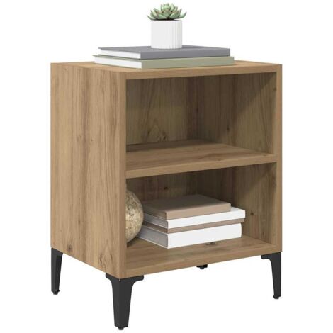 VidaXL Comodini con Gambe in Metallo 2 pz Neri 40x30x50 cm | Leroy Merlin